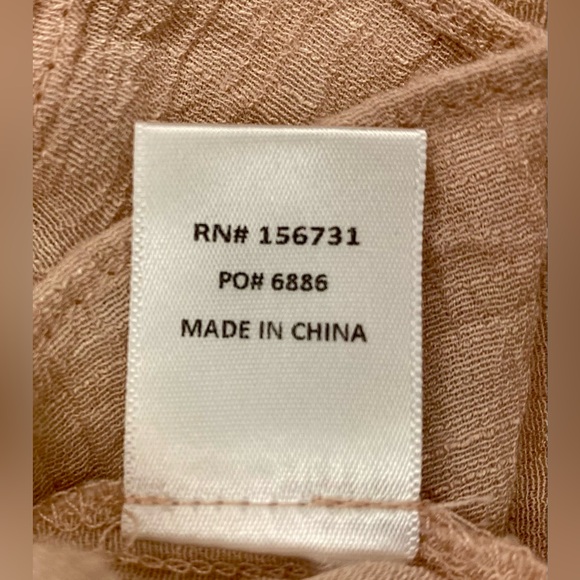 Grade and Gather Tea Rose Pink Gauze Blouse. Size L - Picture 7 of 8